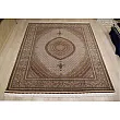 Handmade 9-meter carpet with Abdollahi fine fish design, crafted in Tabriz weave, showcasing intricate patterns and premium quality.