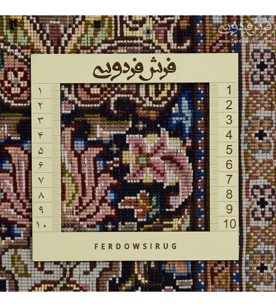 جفت فرش 9 متری دستباف تبریز طرح ریزماهی عبداللهی با رنگ بندی سنتی مناسب دکوراسیون کلاسیک و مدرن