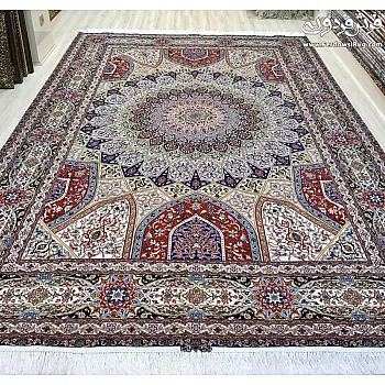 فرش دستباف 9 متری نقشه گنبد تبریز | فرش فردوسی