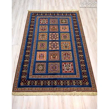 Blue clay pattern hand-woven carpet rug,mashhad texture