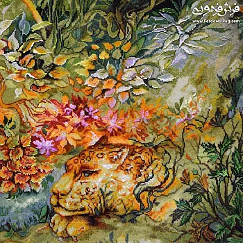 تابلو فرش دستباف طرح مینیاتور دایره هستی بافت تبریز 