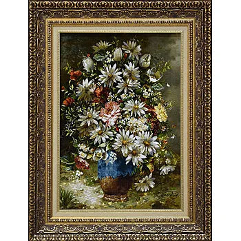 Tabriz handmade wall rug with Chamomile pot design