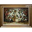 تابلو فرش دستباف تبریز طرح سبد گل رنگارنگ کیفیت بالا مناسب دکوراسیون پذیرایی و هدیه خاص