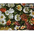 تابلو فرش دستباف تبریز طرح سبدگل بابونه رنگارنگ بافته شده از نخ مرغوب مناسب دکوراسیون منزل