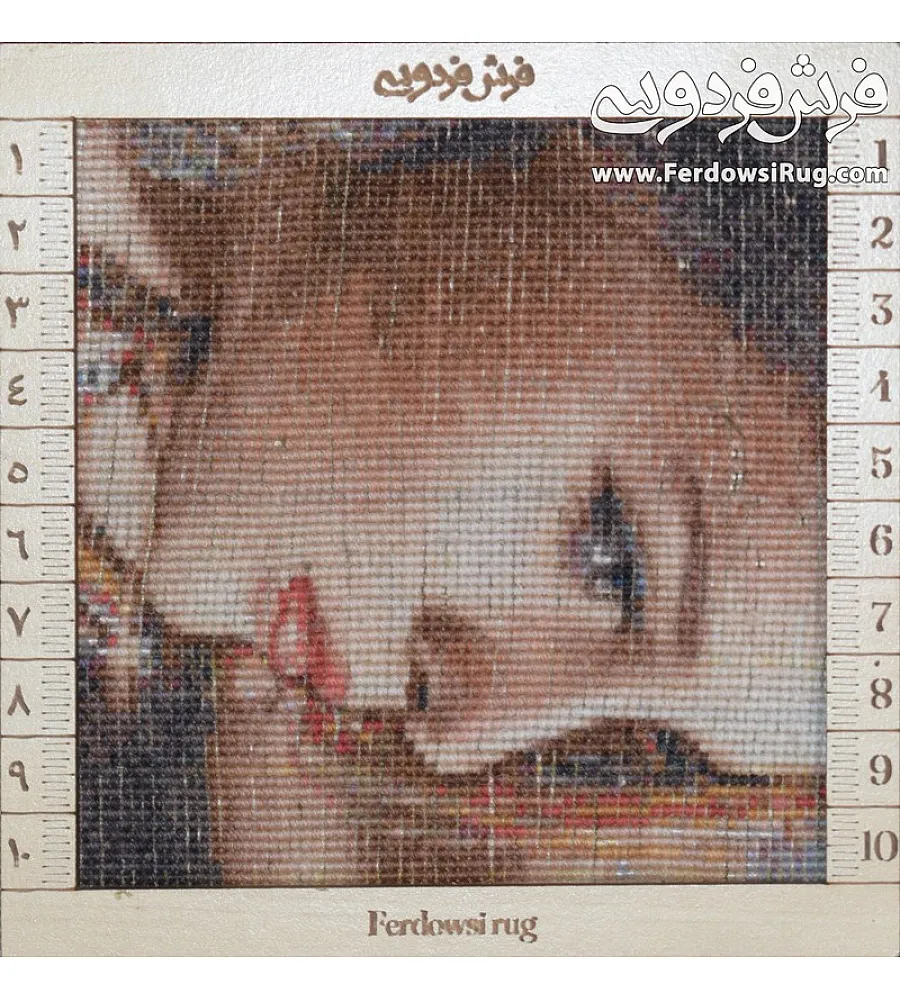 تابلو فرش دستباف طرح پرتره دو خواهر بافت تبریز مناسب دکوراسیون داخلی با رنگ های طبیعی و کیفیت بالا