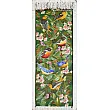 Handmade Tabriz wall rug featuring a vibrant king parrot design, perfect for enhancing home decor.