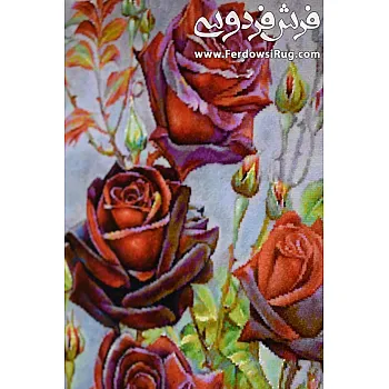 Handwoven Wall Carpet Rose Branch Design Tabriz