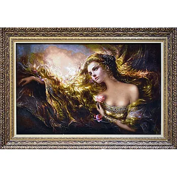 تابلو فرش دستباف طرح دختر رویا بافت تبریز