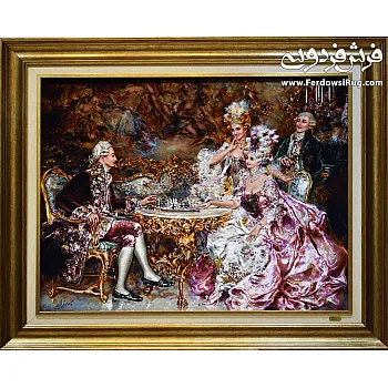 تابلو فرش دستباف طرح شطرنج باز بافت تبریز