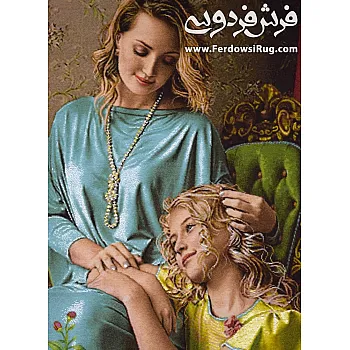 تابلو فرش دستباف طرح مهر مادری  بافت تبریز