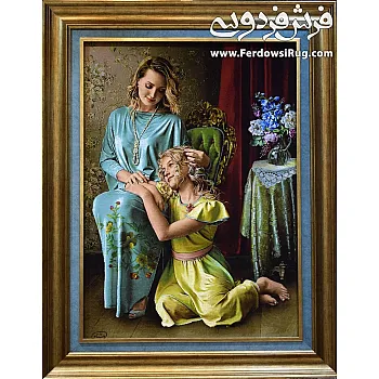 تابلو فرش دستباف طرح مهر مادری  بافت تبریز