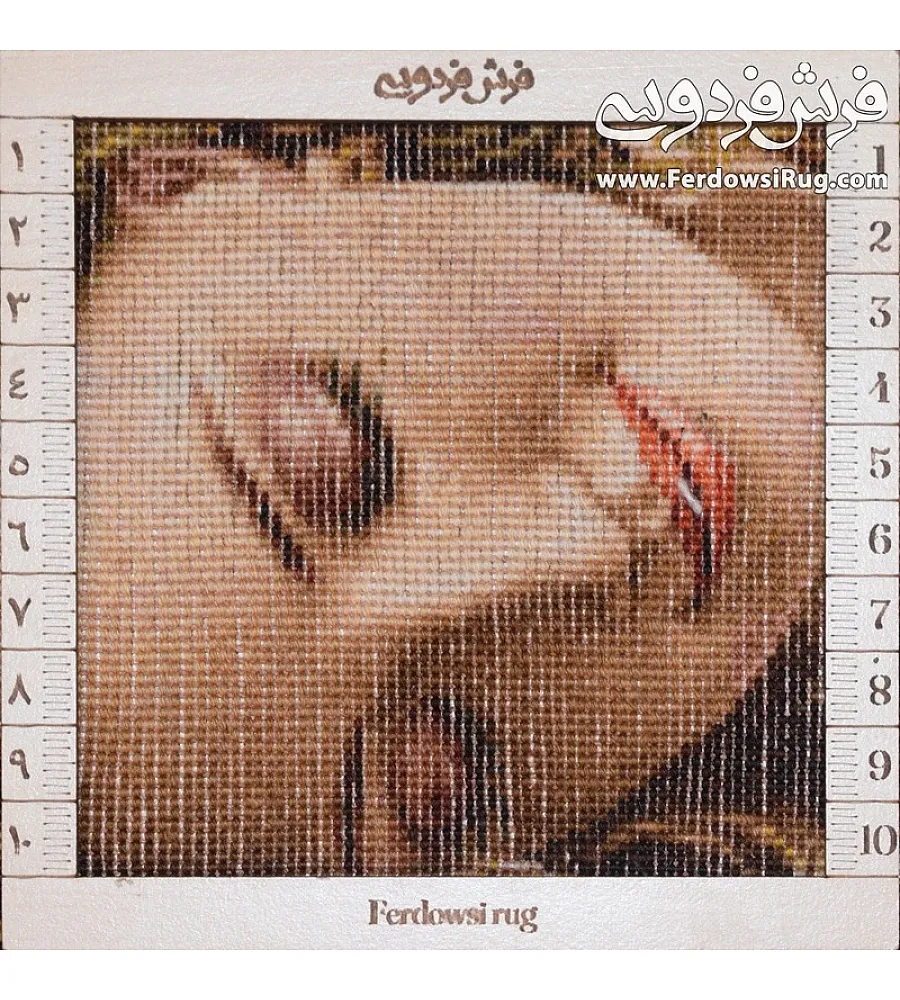 تابلو فرش دستباف طرح مهر مادری بافت تبریز با قاب چوبی زیبا مناسب دکوراسیون منزل و هدیه خاص