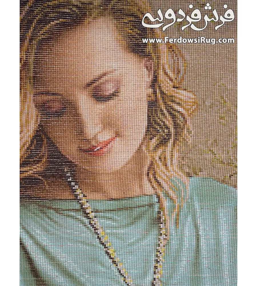 تابلو فرش دستباف طرح مهر مادری بافت تبریز با قاب چوبی زیبا مناسب دکوراسیون منزل و هدیه خاص