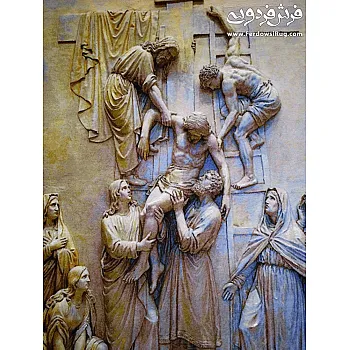 تابلو فرش دستباف طرح حضرت عیسی بافت تبریز 