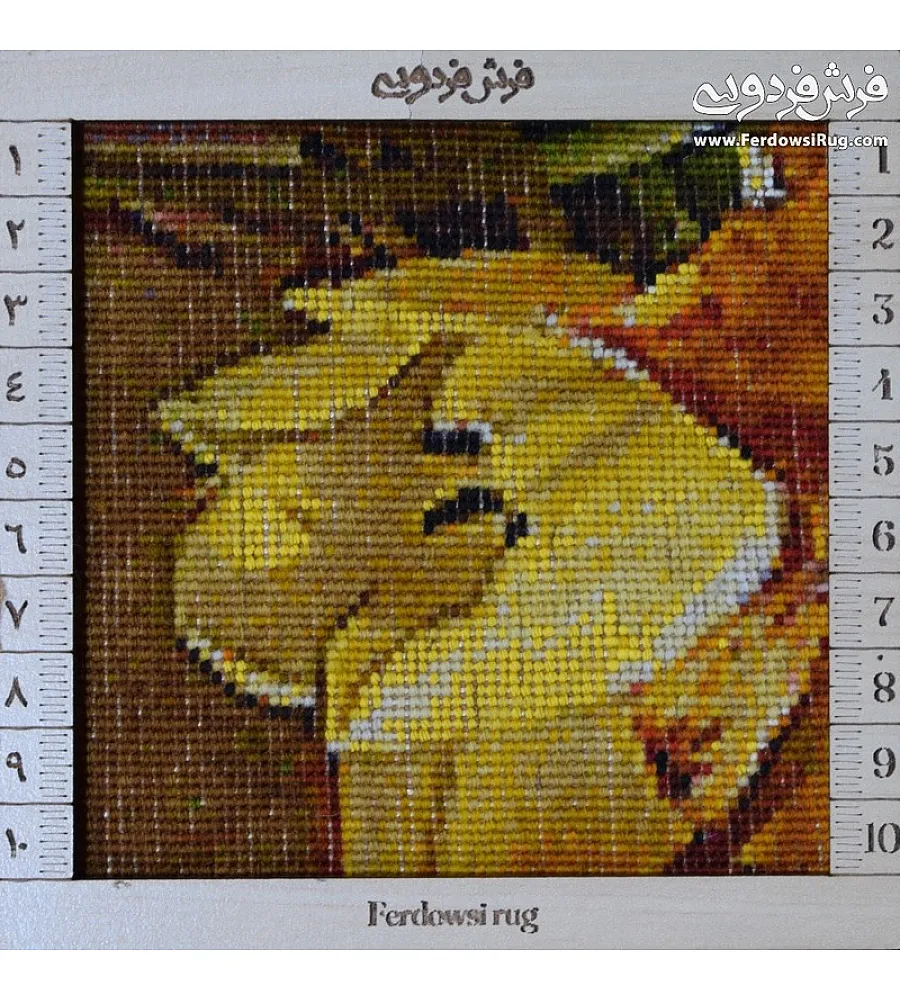 تابلو فرش دستباف طرح گل سایه بافت تبریز با رنگ های شاد و طبیعی مناسب دکوراسیون داخلی و هدیه ای خاص