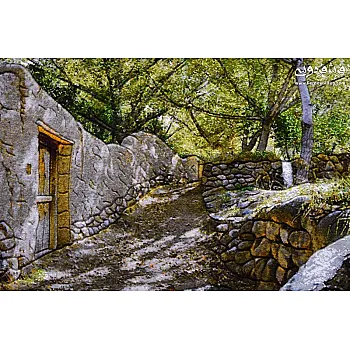 تابلو فرش دستباف طرح کوچه باغ سرچشمه سلطانی بافت تبریز 