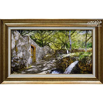 تابلو فرش دستباف طرح کوچه باغ سرچشمه سلطانی بافت تبریز 