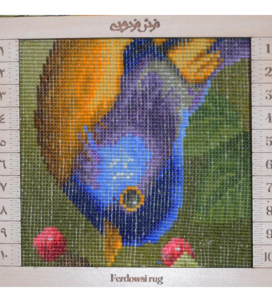 Tabriz handmade wall rug featuring an intricate Sparrow garden design, showcasing vibrant colors and premium craftsmanship.