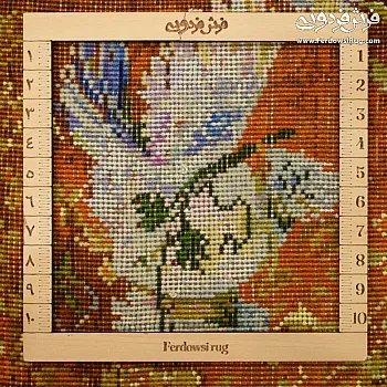 تابلو فرش دستباف مینیاتور استاد فرشچیان طرح رستن بافت تبریز   