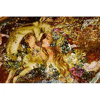 تابلو فرش دستباف مینیاتور استاد فرشچیان طرح رستن بافت تبریز   