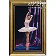 Tabriz handmade wall rug featuring an elegant ballerina dancer design, crafted with intricate detail and vibrant colors.