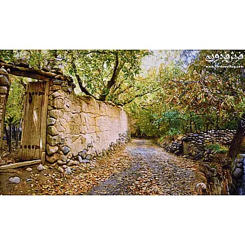 تابلو فرش دستباف طرح کوچه یادگار بافت تبریز