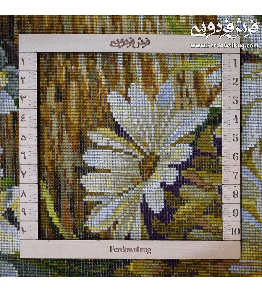 تابلو فرش دستباف طرح سبدگل بابونه رنگارنگ با کیفیت بالا مناسب دکوراسیون داخلی سبک مدرن و کلاسیک 