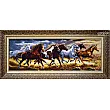 تابلو فرش دستباف گله اسب تبریز رنگهای زنده کیفیت بالا دکوراسیون خاص دستبافت هنری مناسب هدیه عاشقان هنر پیشرفته