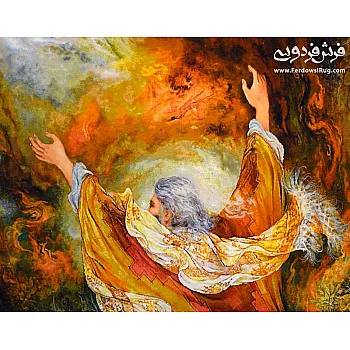 تابلو فرش دستباف طرح حضرت ابراهیم بافت تبریز