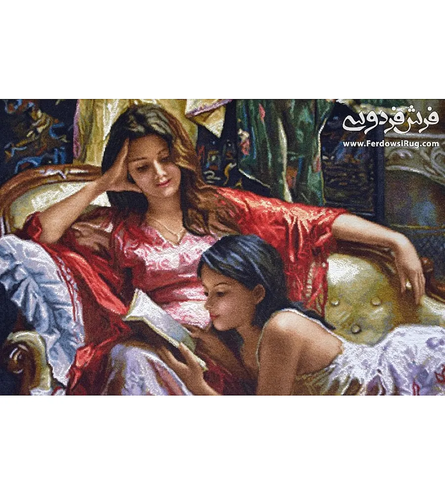 تابلو فرش دستباف مهر مادر تبریز طراحی اصیل ایرانی رنگ های زنده و ماندگار هدیه مناسب برای دکوراسیون خانه