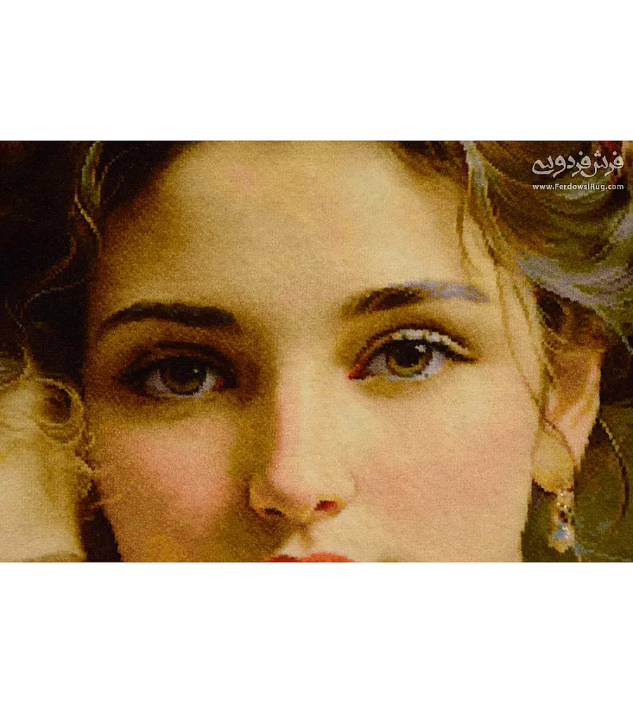 تابلوفرش دستباف طرح پرتره مادر و دختر با کیفیت بالا مناسب دکوراسیون داخلی بافت تبریز