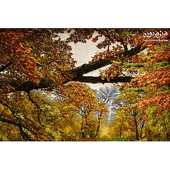 تابلو فرش دستباف طرح پاییز ابریشمی بافت تبریز 