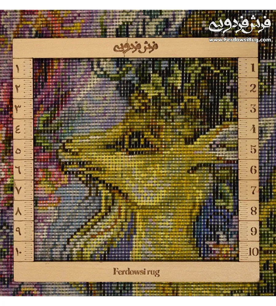 تابلو فرش دستباف مینیاتور شکوفه صبحگاهی طرح زیبا و هنری بافت تبریز مناسب دکوراسیون مدرن و کلاسیک