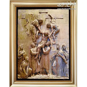 تابلو فرش دستباف طرح مسیح سایز بزرگ بافت تبریز 