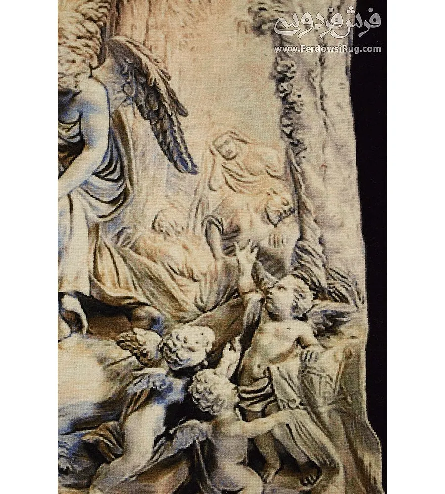 تابلو فرش دستباف طرح تندیس عروج بافت تبریز رنگ های زنده کیفیت بالا مناسب دکوراسیون لوکس و هدیه خاص