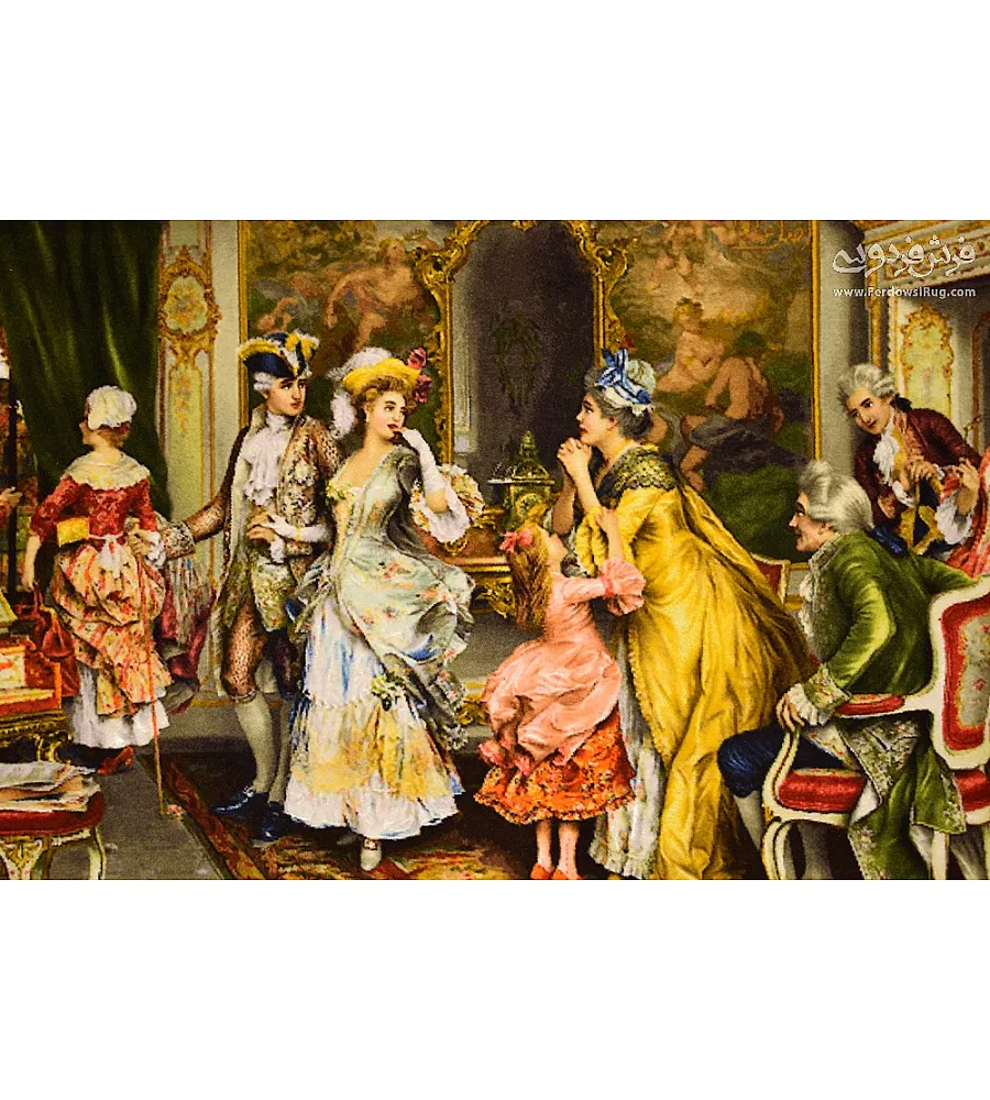 تابلو فرش دستباف طرح بدرقه سایز کوچک بافت تبریز مناسب دکوراسیون داخلی و هدیه خاص