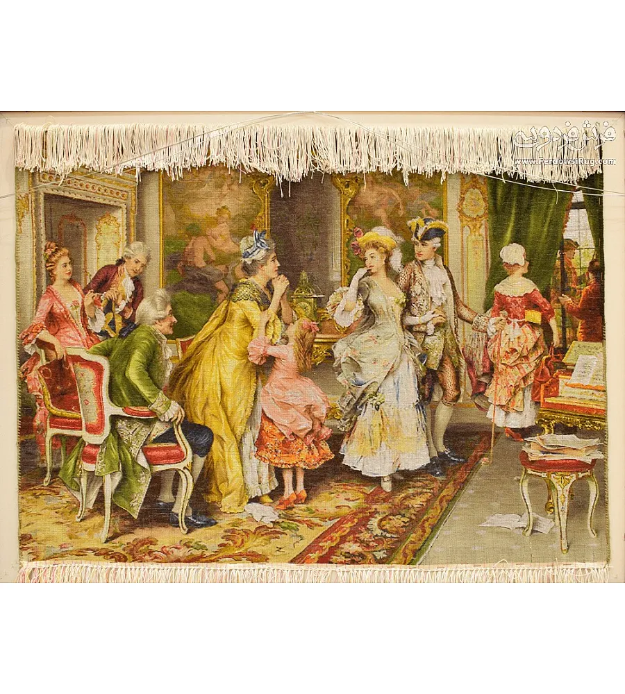 تابلو فرش دستباف طرح بدرقه سایز کوچک بافت تبریز مناسب دکوراسیون داخلی و هدیه خاص