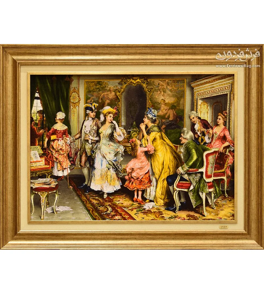 تابلو فرش دستباف طرح بدرقه سایز کوچک بافت تبریز مناسب دکوراسیون داخلی و هدیه خاص