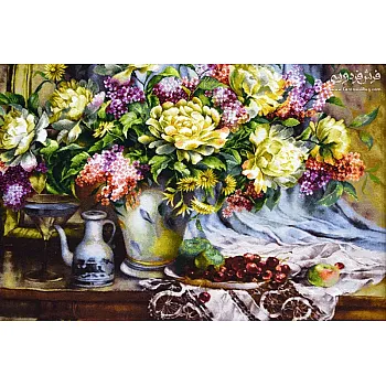 تابلو فرش دستباف طرح گل گیلاس بافت تبریز 