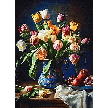 تابلو فرش دستباف طرح گل های رز بافت تبریز 