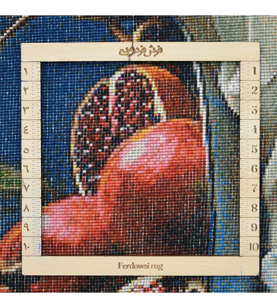 Handwoven wall carpet with a detailed rose flowers design, Tabriz style, perfect for home decor and luxury interior aesthetics.