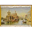 تابلو فرش دستباف طرح اسکله ونیز بافت تبریز رنگ های زنده کیفیت بالا مناسب دکوراسیون داخلی جذاب و کلاسیک
