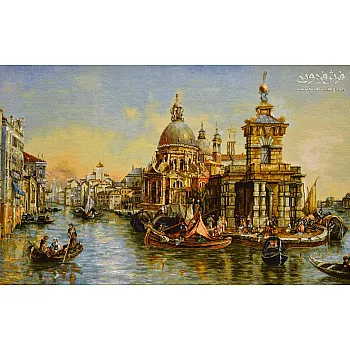 تابلو فرش دستباف طرح اسکله ونیز بافت تبریز  