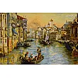 تابلو فرش دستباف طرح اسکله ونیز بافت تبریز رنگ های زنده کیفیت بالا مناسب دکوراسیون داخلی جذاب و کلاسیک