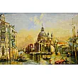 تابلو فرش دستباف طرح اسکله ونیز ایتالیا با رنگ های گرم و کیفیت بالا مناسب دکوراسیون داخلی