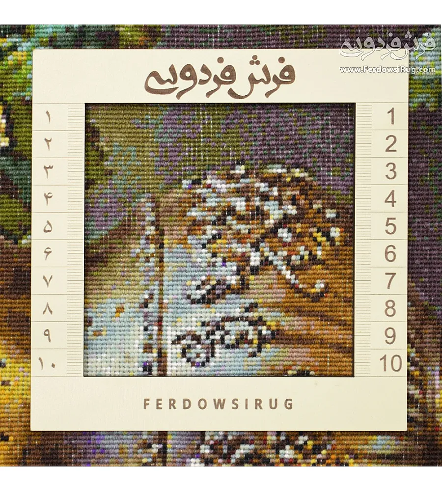 تابلو فرش دستباف طرح گلدان نقره با رنگ های طبیعی و کیفیت بالا مناسب دکوراسیون داخلی ساخت تبریز