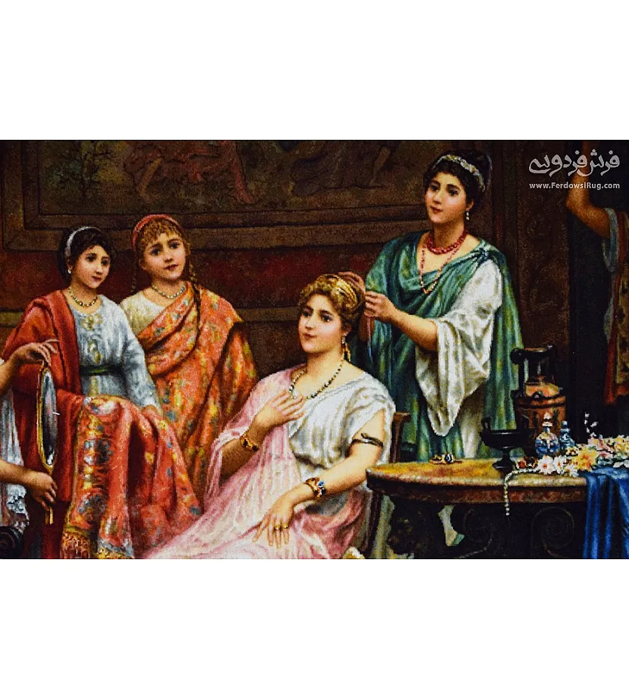 تابلو فرش دستباف طرح هدیه عروسی با کیفیت بالا مناسب برای دکوراسیون داخلی ساخت تبریز