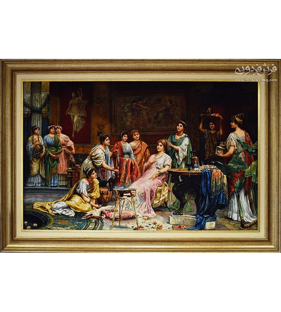 تابلو فرش دستباف طرح هدیه عروسی با کیفیت بالا مناسب برای دکوراسیون داخلی ساخت تبریز