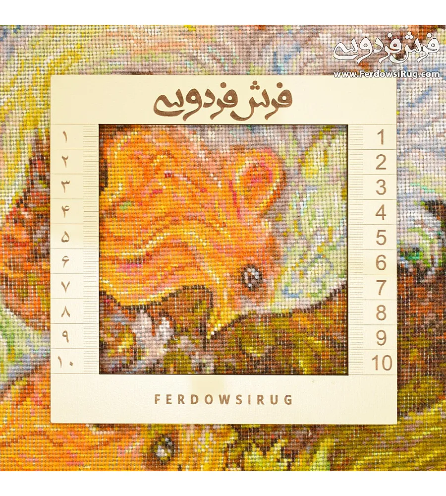 تابلو فرش دستباف طرح پرنده ققنوس بافت تبریز مناسب دکوراسیون لوکس و هدیه ویژه