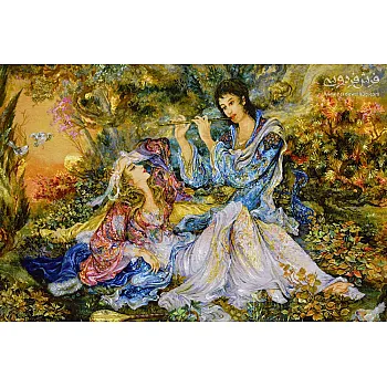 تابلو فرش دستباف طرح نوای نی سایز متوسط بافت تبریز